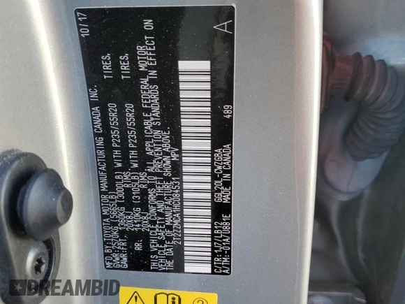 2017 Lexus RX 350 with VIN 2T2ZZMCA1HC084531, listed as a Copart auction lot 54715915 with 66,006 mi miles and Salvage Title. Bid and sale history available at DreamBid. Image 12.