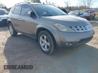2003 Nissan Murano SL with VIN JN8AZ08T63W101204, listed as a IAAI auction lot 41537686 with 158,890 mi miles. Bid and sale history available at carsss.com. Image 1.