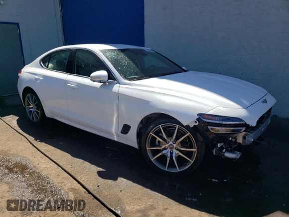 2023 Genesis G70 2.0T with VIN KMTG34TA9PU129246, listed as a Copart auction lot 60851434 with 12,407 mi miles and Non Repairable. Bid and sale history available at DreamBid. Image 4.