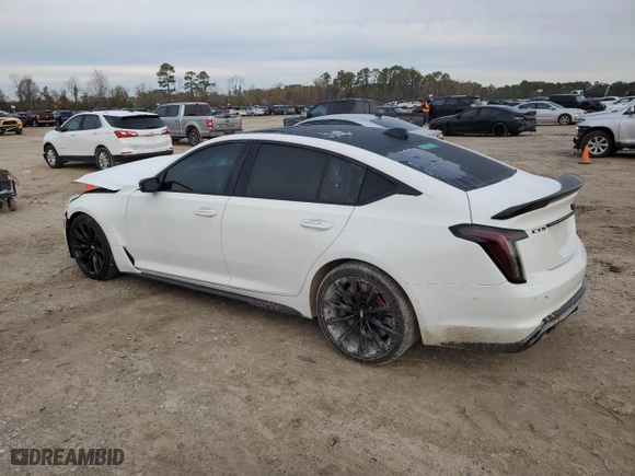 2022 Cadillac CT5-V Blackwing with VIN 1G6D35R64N0810674, listed as a Copart auction lot 88700835 with 25,780 mi miles and Salvage Title. Bid and sale history available at carsss.com. Image 2.