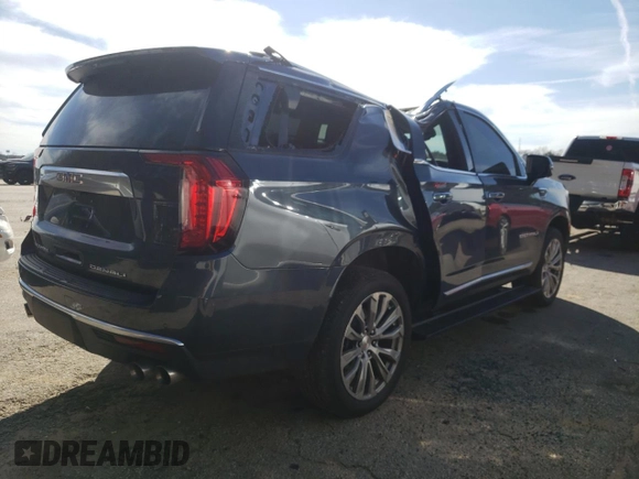 2021 GMC Yukon Denali with VIN 1GKS2DKL2MR289423, listed as a Copart auction lot 45942065 with 85,875 mi miles and Salvage Title. Bid and sale history available at carsss.com. Image 3.