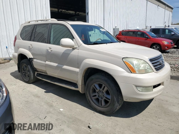 2003 Lexus GX 470 with VIN JTJBT20X430003896, listed as a Copart auction lot 53808295 with 163,376 mi miles and Salvage Title. Bid and sale history available at carsss.com. Image 4.
