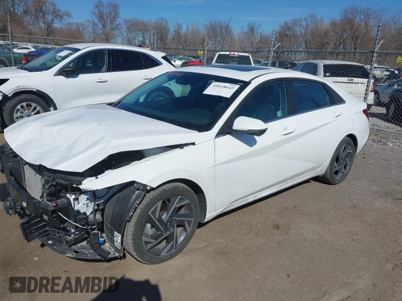2024 Hyundai Elantra Limited with VIN KMHLP4DGXRU779755, listed as a IAAI auction lot 41818642 with 11,288 mi miles and . Bid and sale history available at DreamBid. Image 18.