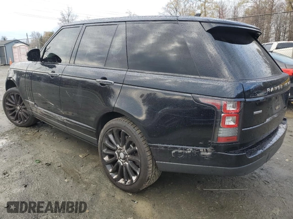 2015 Land Rover Range Rover Autobiography with VIN SALGV2TFXFA217448, listed as a Copart auction lot 81791184 with 102,703 mi miles and Salvage title. Bid and sale history available at DreamBid. Image 2.