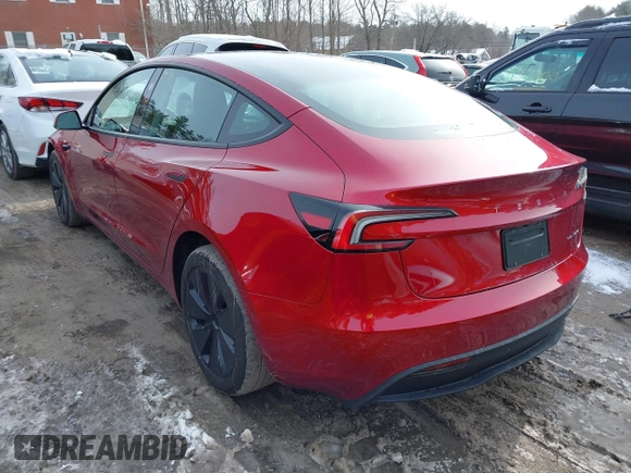 2025 Tesla Model 3 Long Range with VIN 5YJ3E1EB7SF890659, listed as a IAAI auction lot 41550353 with 1,004 mi miles and . Bid and sale history available at DreamBid. Image 3.