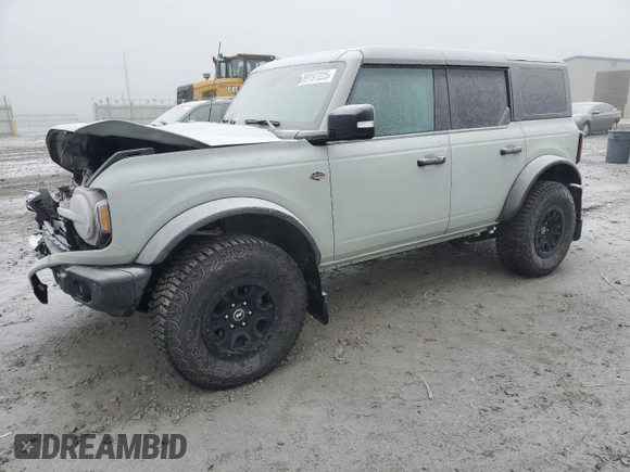 2023 Ford Bronco with VIN 1FMEE5DP5PLB08243, listed as a Copart auction lot 89197225 with 19,079 mi miles and Salvage Title. Bid and sale history available at DreamBid. Image 1.