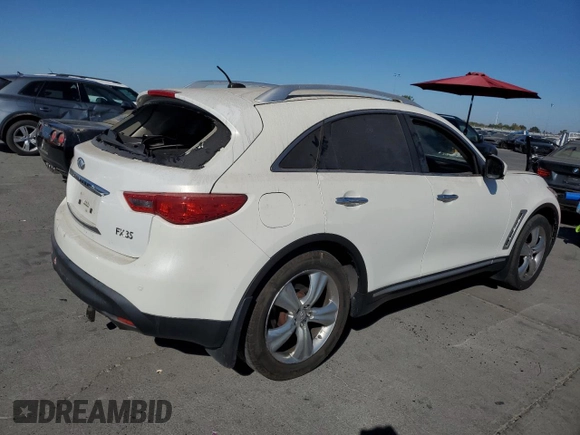 2009 Infiniti FX35 with VIN JNRAS18WX9M150166, listed as a Copart auction lot 75946504 with 0 mi miles and Salvage Title. Bid and sale history available at carsss.com. Image 3.