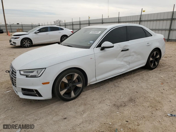2017 Audi A4 Premium Plus with VIN WAUENAF4XHN000820, listed as a Copart auction lot 45056305 with 108,222 mi miles and Salvage Title. Bid and sale history available at carsss.com. Image 1.