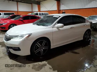 2017 Honda Accord Touring with VIN 1HGCR3F91HA802106, listed as a Copart auction lot 44224265 with 145,243 mi miles and Salvage title. Bid and sale history available at DreamBid. Image 1.