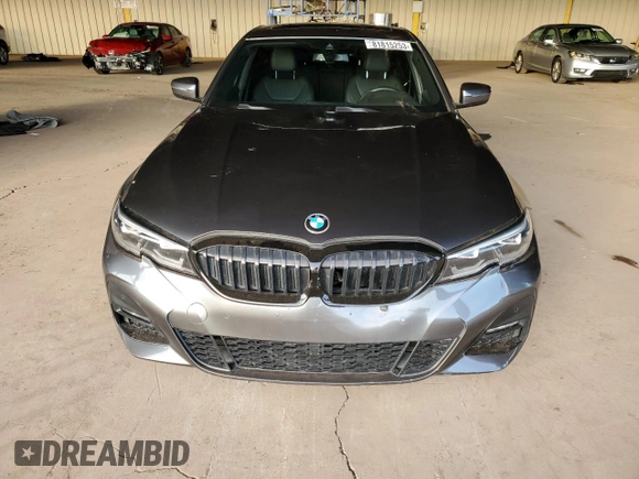 2020 BMW 3 Series 330i with VIN WBA5R1C02LFH52541, listed as a Copart auction lot 81815253 with 51,346 mi miles and Salvage Title. Bid and sale history available at carsss.com. Image 5.