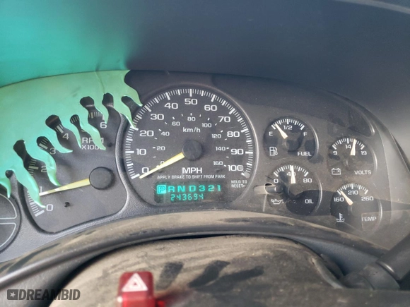 2001 Chevrolet Silverado 1500 LS with VIN 2GCEC19V111161934, listed as a Copart auction lot 50040535 with 243,694 mi miles and Salvage Title. Bid and sale history available at carsss.com. Image 9.