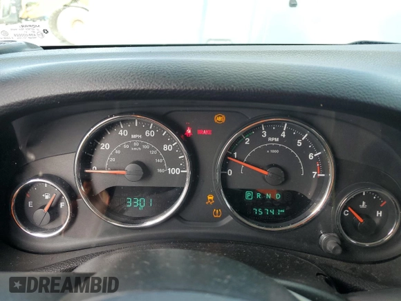 2017 Jeep Wrangler Unlimited 75th Anniversary with VIN 1C4BJWEG6HL676557, listed as a Copart auction lot 55426945 with 75,741 mi miles and Salvage title. Bid and sale history available at DreamBid. Image 9.