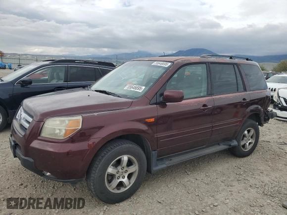 2007 Honda Pilot EX-L z VIN 2HKYF18517H507333, wystawiony jako Copart lot #55646695 z przebiegiem 298 414 mil mil oraz Szkoda całkowita • Salvage title. Historia ofert i sprzedaży dostępna na DreamBid. Obrazek 1.