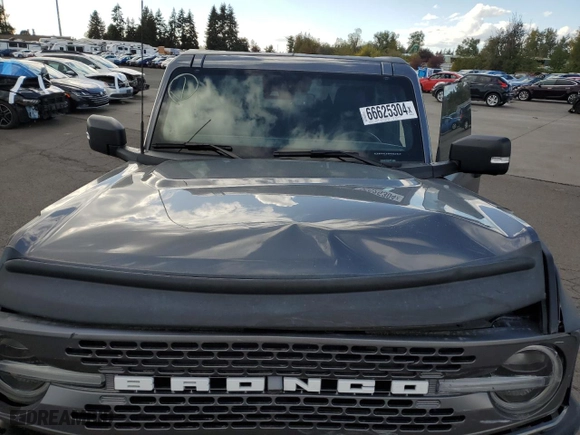 2023 Ford Bronco with VIN 1FMDE5CP1PLA92944, listed as a Copart auction lot 66625304 with 115,179 mi miles and Salvage Title. Bid and sale history available at carsss.com. Image 13.