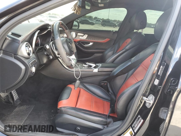 2017 Mercedes-Benz C 63 S AMG with VIN 55SWF8HB1HU183241, listed as a Copart auction lot 65524854 with 80,709 mi miles and Salvage title. Bid and sale history available at DreamBid. Image 7.