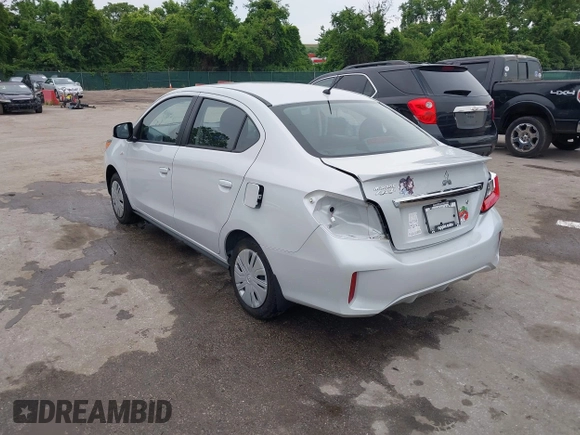 2024 Mitsubishi Mirage ES with VIN ML32FUFJ9RHF09183, listed as a IAAI auction lot 42383723 with 480 mi miles and . Bid and sale history available at DreamBid. Image 3.