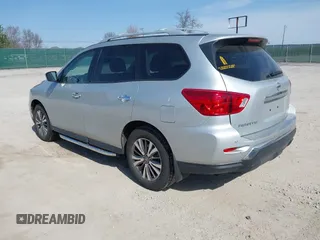 2019 Nissan Pathfinder SL with VIN 5N1DR2MN0KC583160, listed as a IAAI auction lot 41811725 with 81,682 mi miles and . Bid and sale history available at DreamBid. Image 3.