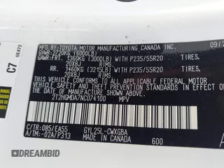 2022 Lexus RX 450h с VIN 2T2HGMDA7NC074100, выставлен на аукционе IAAI как лот 42463664 с пробегом 36 565 миль миль и . История ставок и продаж доступна на DreamBid. Изображение 9.