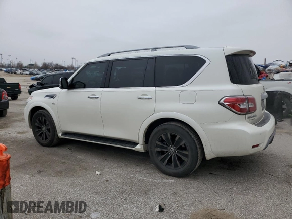 2019 Nissan Armada Platinum with VIN JN8AY2NEXK9755947, listed as a Copart auction lot 43970665 with 94,094 mi miles and Salvage Title. Bid and sale history available at carsss.com. Image 2.