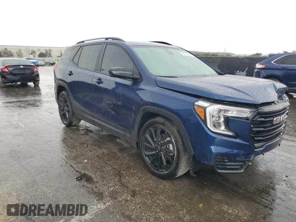 2023 GMC Terrain SLE with VIN 3GKALMEG3PL168645, listed as a Copart auction lot 45819015 with 24,257 mi miles and Salvage Title. Bid and sale history available at DreamBid. Image 4.