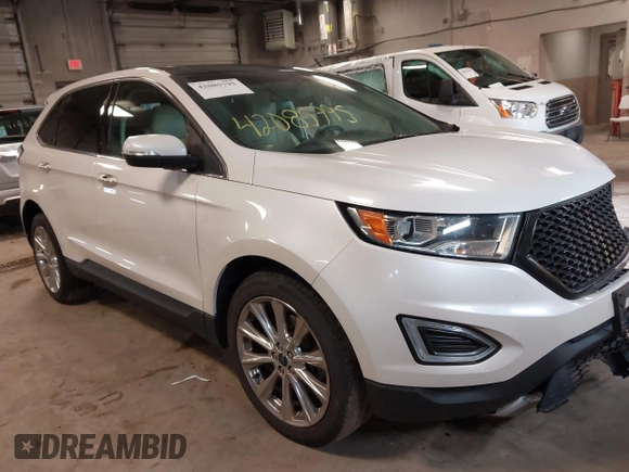 2017 Ford Edge Titanium z VIN 2FMPK4K85HBB25763, wystawiony jako IAAI lot #42085795 z przebiegiem 123 309 mil mil oraz . Historia ofert i sprzedaży dostępna na DreamBid. Obrazek 1.