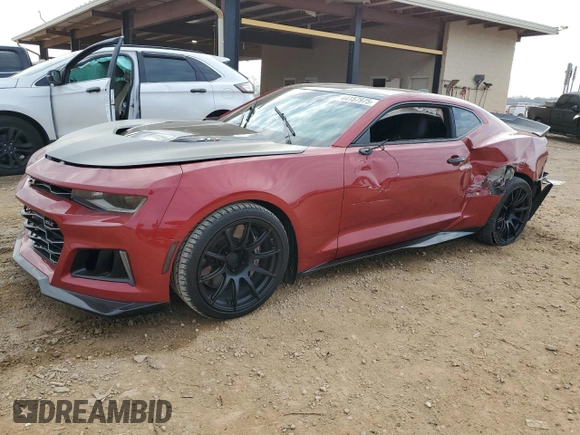 2018 Chevrolet Camaro ZL1 with VIN 1G1FJ1R60J0149068, listed as a Copart auction lot 44157975 with 60,385 mi miles and Salvage Title. Bid and sale history available at DreamBid. Image 1.