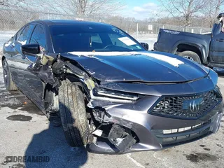 2022 Acura TLX w/A-Spec Package with VIN 19UUB5F50NA002152, listed as a IAAI auction lot 41274994 with 27,888 mi miles. Bid and sale history available at carsss.com. Image 1.