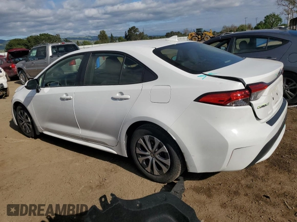 2022 Toyota Corolla Hybrid LE with VIN JTDEAMDE4NJ042155, listed as a Copart auction lot 53845215 with 28,254 mi miles and Salvage Title. Bid and sale history available at carsss.com. Image 2.