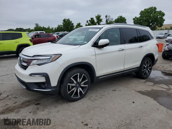 2019 Honda Pilot Touring 7-Passenger with VIN 5FNYF6H6XKB059073, listed as a Copart auction lot 59564345 with 81,599 mi miles and Salvage title. Bid and sale history available at DreamBid. Image 1.