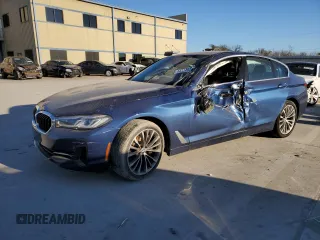 2021 BMW 5 Series 540i with VIN WBA53BJ05MWW90741, listed as a Copart auction lot 84337374 with Not Provided miles and Salvage Title. Bid and sale history available at DreamBid. Image 1.