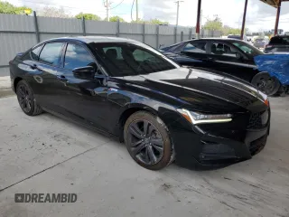 2022 Acura TLX w/A-Spec Package with VIN 19UUB5F57NA000267, listed as a Copart auction lot 60455005 with 26,040 mi miles and Salvage title. Bid and sale history available at DreamBid. Image 4.