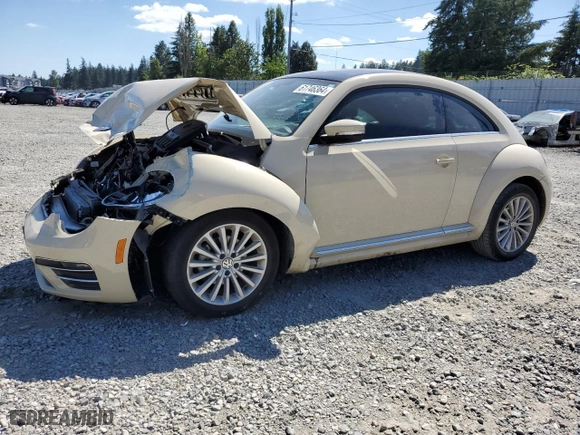 2019 Volkswagen Beetle S with VIN 3VWFD7AT3KM705288, listed as a Copart auction lot 61746364 with 0 mi miles and Salvage Title. Bid and sale history available at carsss.com. Image 1.