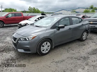 2021 Nissan Versa S with VIN 3N1CN8DV1ML910478, listed as a Copart auction lot 59888445 with 51,464 mi miles and Salvage title. Bid and sale history available at DreamBid. Image 1.
