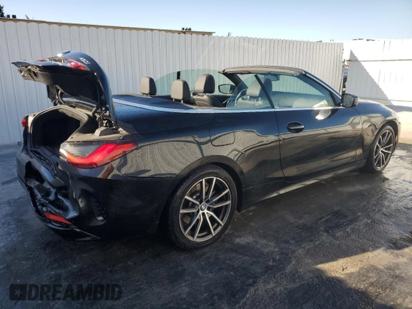 2025 BMW 4 Series 430i with VIN WBA33DB08SCS19960, listed as a Copart auction lot 46817155 with 20,108 mi miles and Clean Title. Bid and sale history available at carsss.com. Image 3.