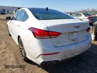 2018 Genesis G80 3.3T Sport with VIN KMHGN4JBXJU222333, listed as a IAAI auction lot 41815371 with 77,494 mi miles. Bid and sale history available at carsss.com. Image 3.