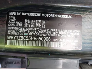 2017 BMW i3 z VIN WBY1Z8C55HV550906, wystawiony jako IAAI lot #41705056 z przebiegiem 79 566 mil mil oraz . Historia ofert i sprzedaży dostępna na DreamBid. Obrazek 9.