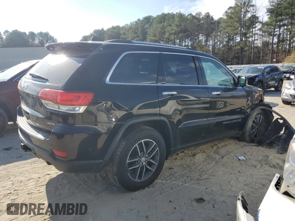2018 Jeep Grand Cherokee Limited with VIN 1C4RJFBT0JC189621, listed as a Copart auction lot 79649124 with 50,222 mi miles and Salvage title. Bid and sale history available at DreamBid. Image 3.