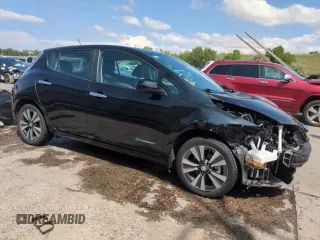 2015 Nissan LEAF SL with VIN 1N4AZ0CP1FC332321, listed as a Copart auction lot 59808425 with 54,744 mi miles and Salvage title. Bid and sale history available at DreamBid. Image 4.