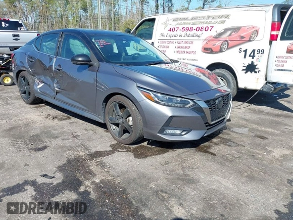 2021 Nissan Sentra SR with VIN 3N1AB8DV6NY204322, listed as a IAAI auction lot 41786812 with 37,766 mi miles. Bid and sale history available at carsss.com. Image 1.