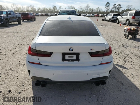 2020 BMW 3 Series M340i with VIN WBA5U7C01LFH12419, listed as a Copart auction lot 49358895 with Not Provided miles and Salvage Title. Bid and sale history available at DreamBid. Image 6.