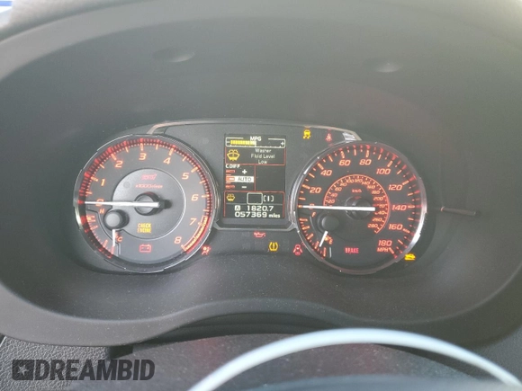 2016 Subaru WRX STI with VIN JF1VA2M64G9825564, listed as a Copart auction lot 84502004 with 57,369 mi miles and Salvage title. Bid and sale history available at DreamBid. Image 9.