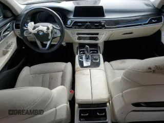 2017 BMW 7 Series 740i with VIN WBA7E2C50HG740358, listed as a Copart auction lot 51601995 with 0 mi miles and Non Repairable. Bid and sale history available at carsss.com. Image 8.