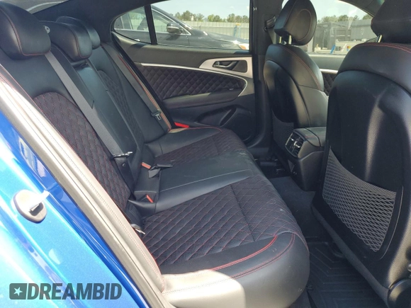2020 Genesis G70 3.3T with VIN KMTG34LE7LU058061, listed as a Copart auction lot 57534815 with 76,885 mi miles and Salvage title. Bid and sale history available at DreamBid. Image 10.