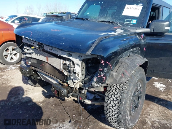 2023 Ford Bronco Raptor with VIN 1FMEE5JR3PLB78989, listed as a IAAI auction lot 41326852 with 9,134 mi miles. Bid and sale history available at carsss.com. Image 6.