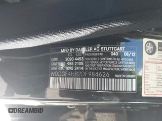 2013 Mercedes-Benz C with VIN WDDGF4HB2DF984626, listed as a IAAI auction lot 40576272 with 108,931 mi miles. Bid and sale history available at carsss.com. Image 9.