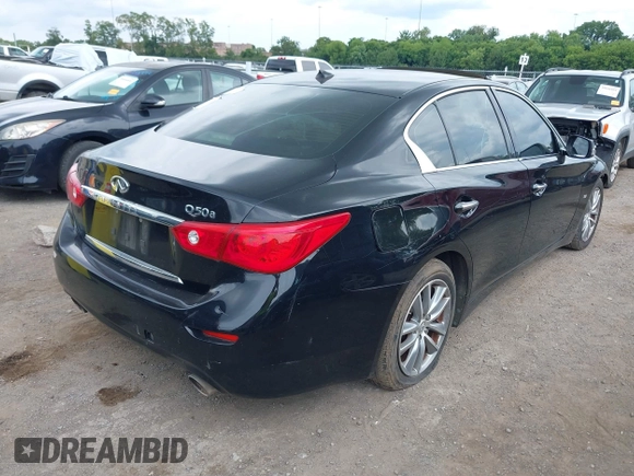 2014 Infiniti Q50 Premium z VIN JN1BV7AP9EM690929, wystawiony jako IAAI lot #39916709 z przebiegiem Nie podano mil oraz . Historia ofert i sprzedaży dostępna na DreamBid. Obrazek 4.