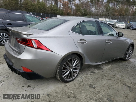 2015 Lexus IS 250 with VIN JTHCF1D26F5025475, listed as a Copart auction lot 83206504 with 108,246 mi miles and Salvage title. Bid and sale history available at DreamBid. Image 3.