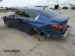 2019 Infiniti Q50 3.0t Signature Edition with VIN JN1EV7AP6KM540642, listed as a Copart auction lot 64402524 with 43,677 mi miles and Salvage Title. Bid and sale history available at carsss.com. Image 2.