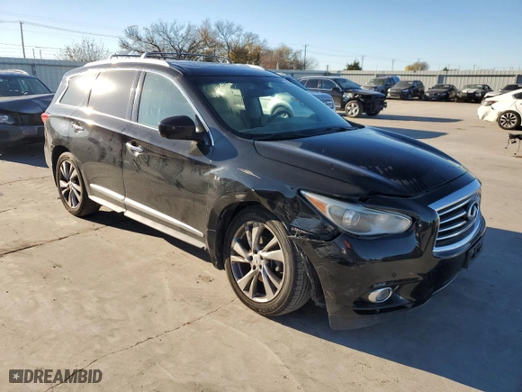 2015 Infiniti QX60 with VIN 5N1AL0MN4FC530525, listed as a Copart auction lot 83909744 with 129,476 mi miles and Salvage Title. Bid and sale history available at carsss.com. Image 4.