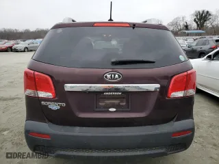 2013 Kia Sorento LX with VIN 5XYKT3A60DG370000, listed as a Copart auction lot 43350675 with 160,857 mi miles and Salvage Title. Bid and sale history available at carsss.com. Image 6.